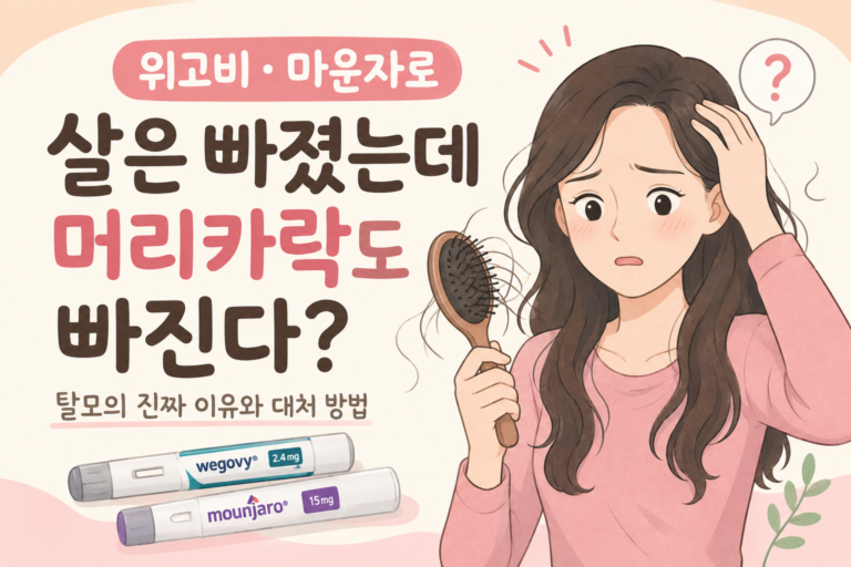 “살은 빠졌는데 머리카락도 빠진다? 위고비·마운자로 탈모약 같이 먹어도 될까?" 1 위고비 마운자로 탈모 썸네일