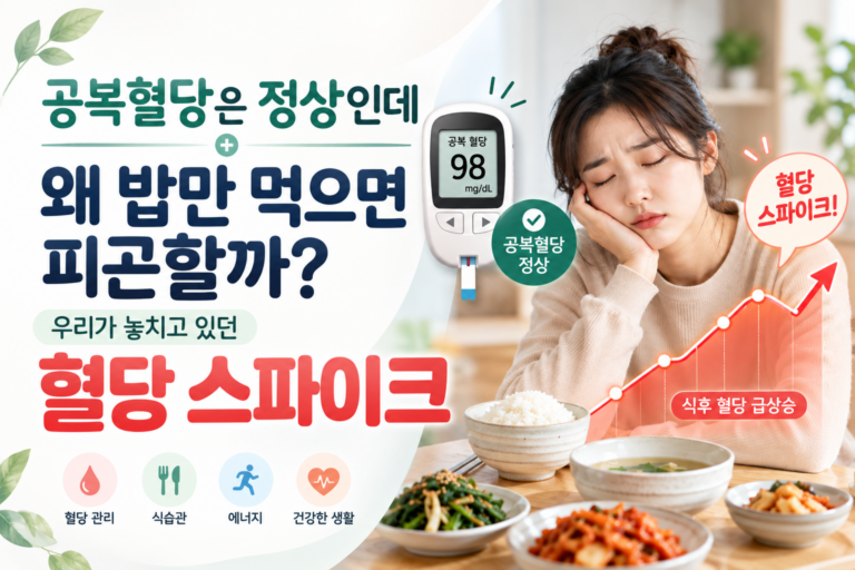 공복혈당은 정상인데 왜 밥만 먹으면 피곤할까? 우리가 놓치고 있던 혈당 스파이크 Blood sugar spike 9 공복혈당