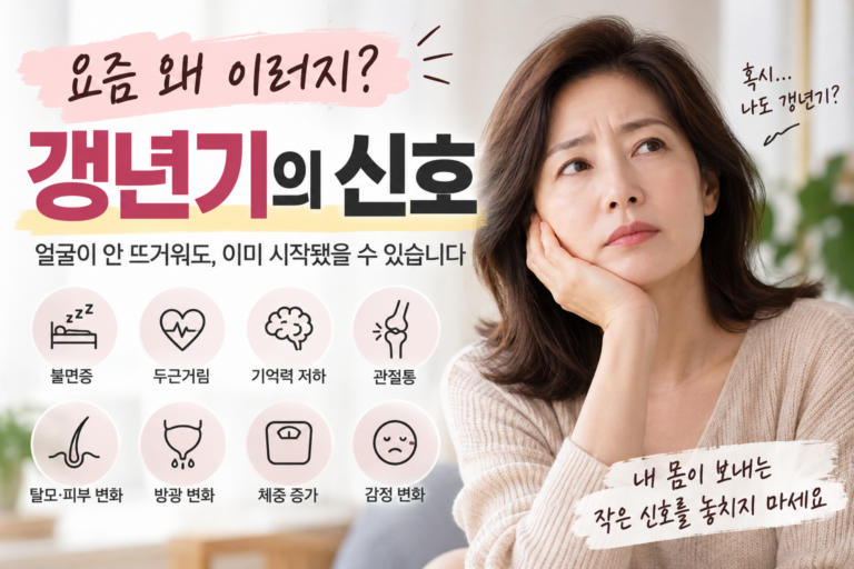 여성 갱년기 증상, 그냥 ‘피곤해서’라고 넘기는 변화들 1 갱년기 증상 썸네일